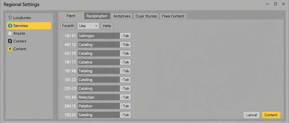 Sanquelim Strikers Regional Settings Screenshot showing Sanquelim Strikers regional settings with language and content options