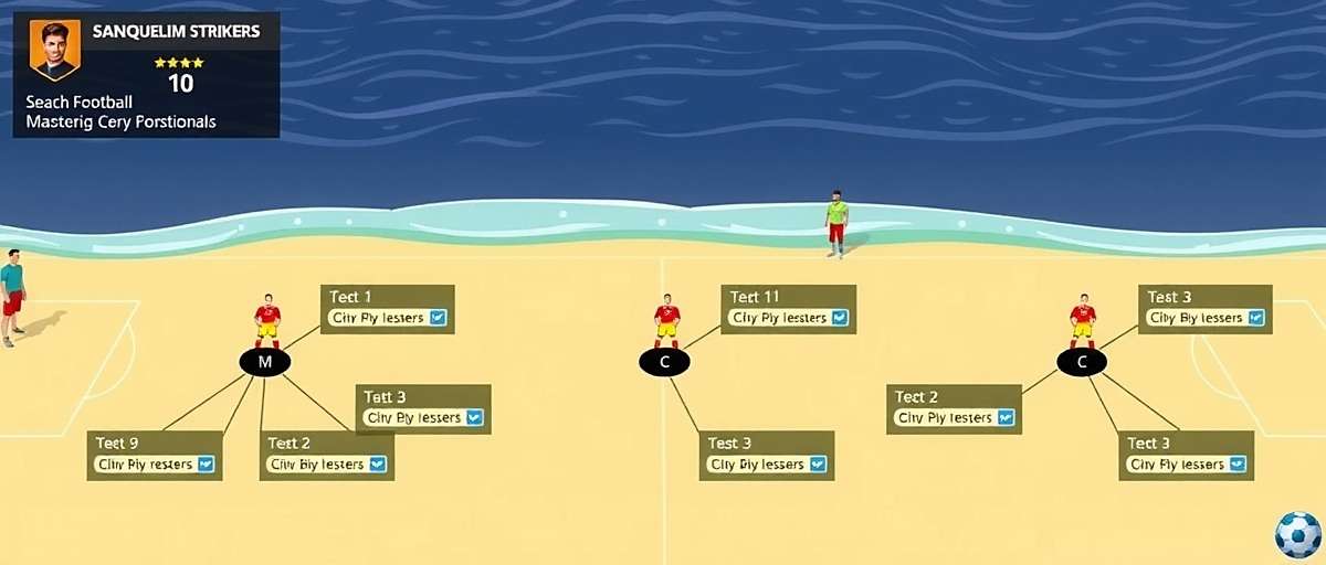 Sanquelim Strikers Beach Football Tactics Sanquelim Strikers beach football tactics diagram showing optimal player positions